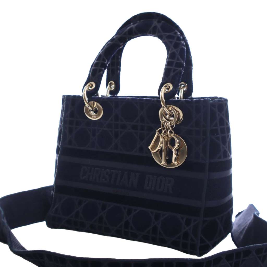 Dior Medium Velvet Cannage Lady D Lite - 3