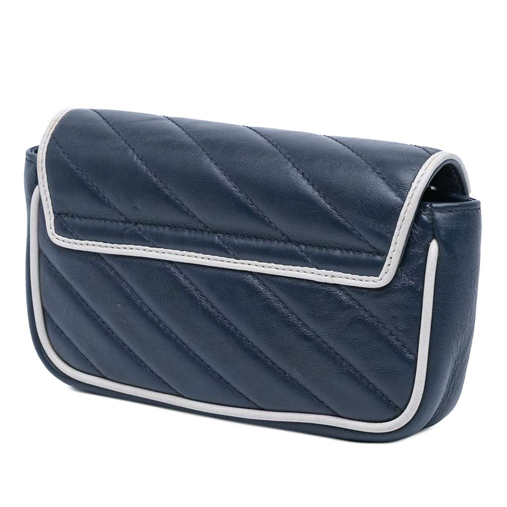 Gucci Super Mini GG Marmont Matelasse Leather Torchon Flap Crossbody - 2