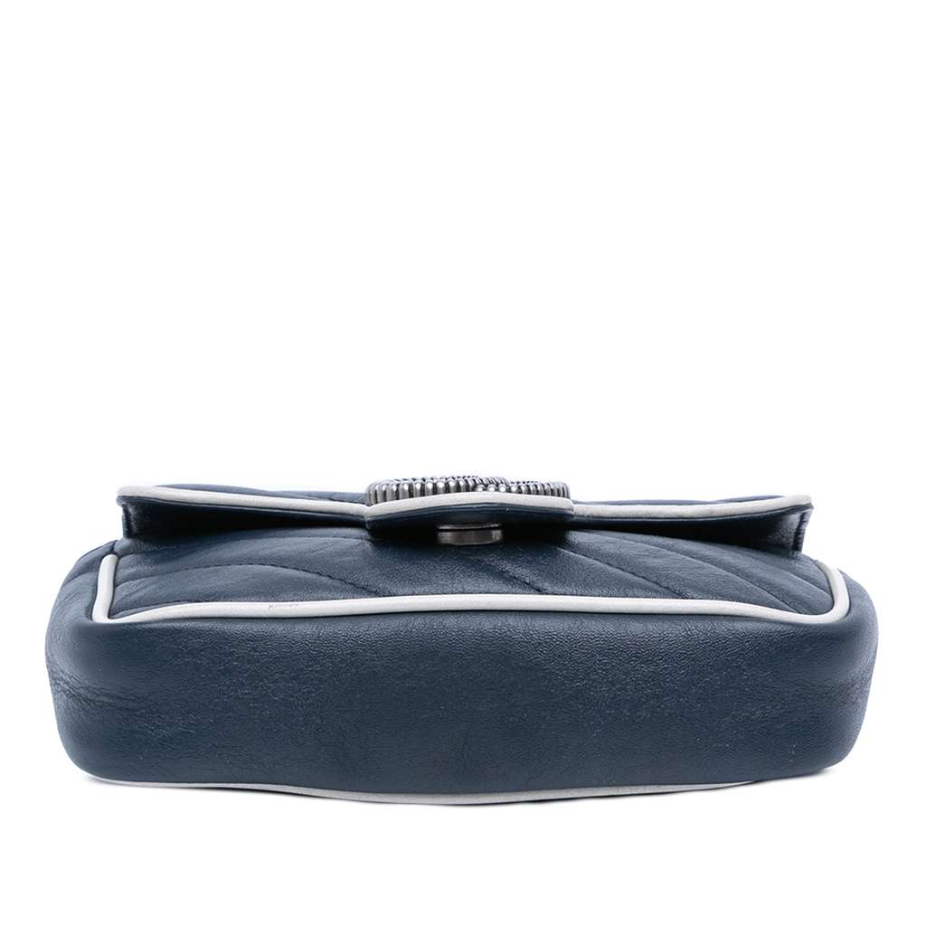 Gucci Super Mini GG Marmont Matelasse Leather Torchon Flap Crossbody - 3