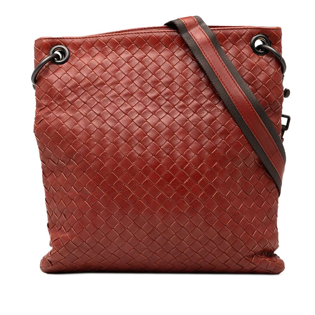 Bottega Veneta Leather Intrecciato Crossbody