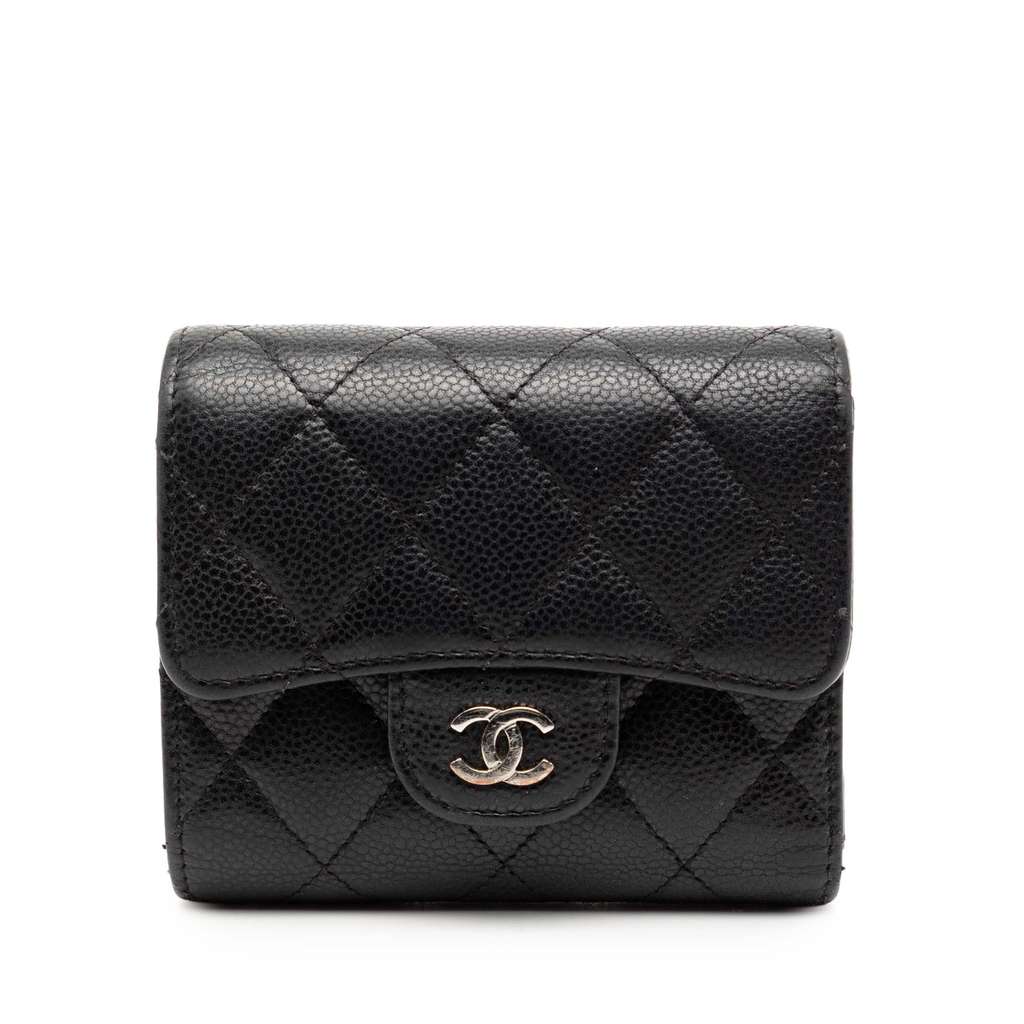 Chanel Classic Caviar Trifold Flap Wallet