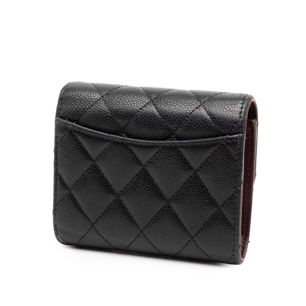 Chanel Classic Caviar Trifold Flap Wallet - 2
