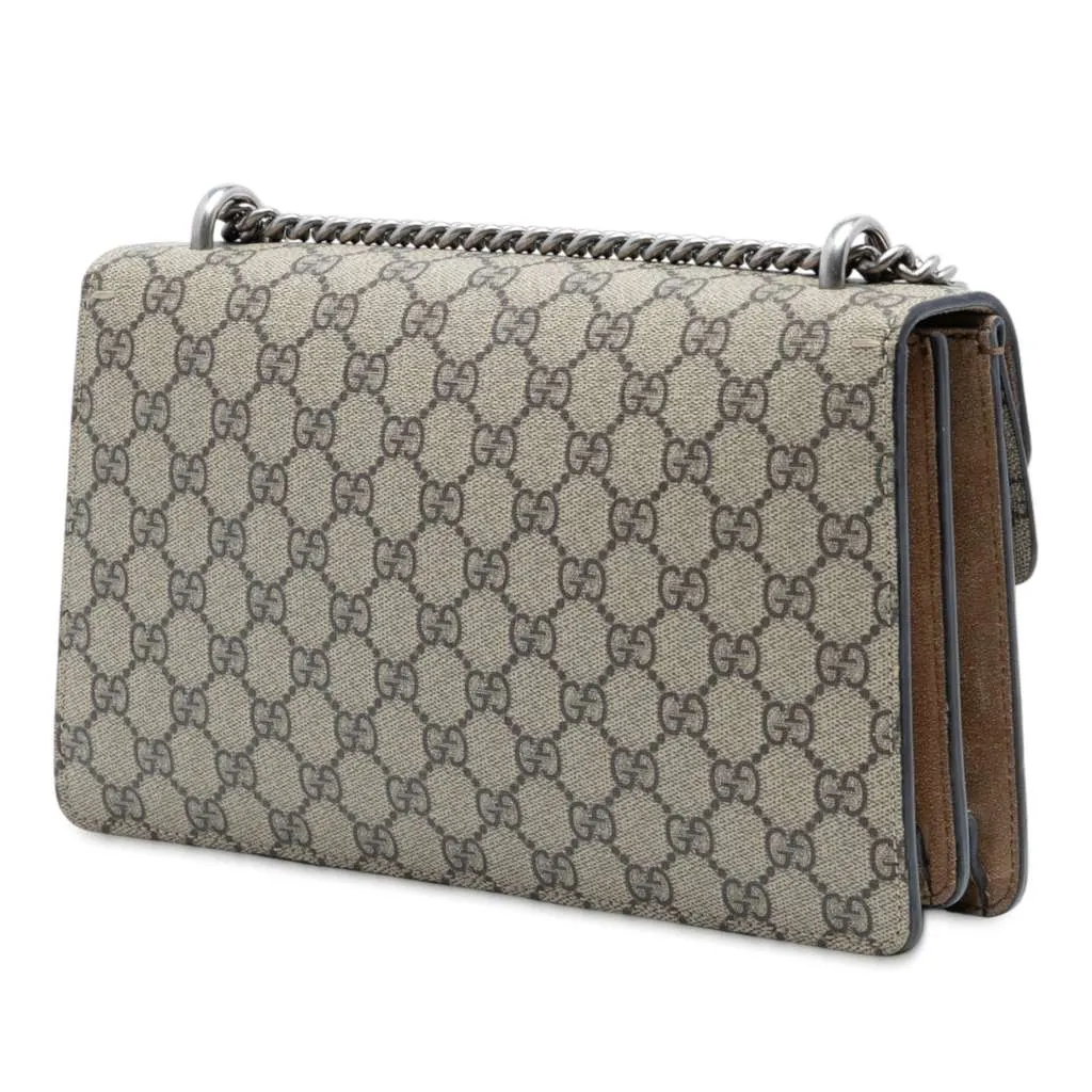 Gucci Medium GG Supreme Dionysus Shoulder Bag Brown Canvas Good - Back View