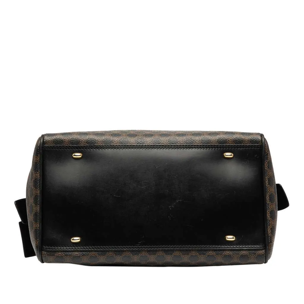 Celine Macadam Coated Canvas Handbag Brown Canvas Good - Inside View