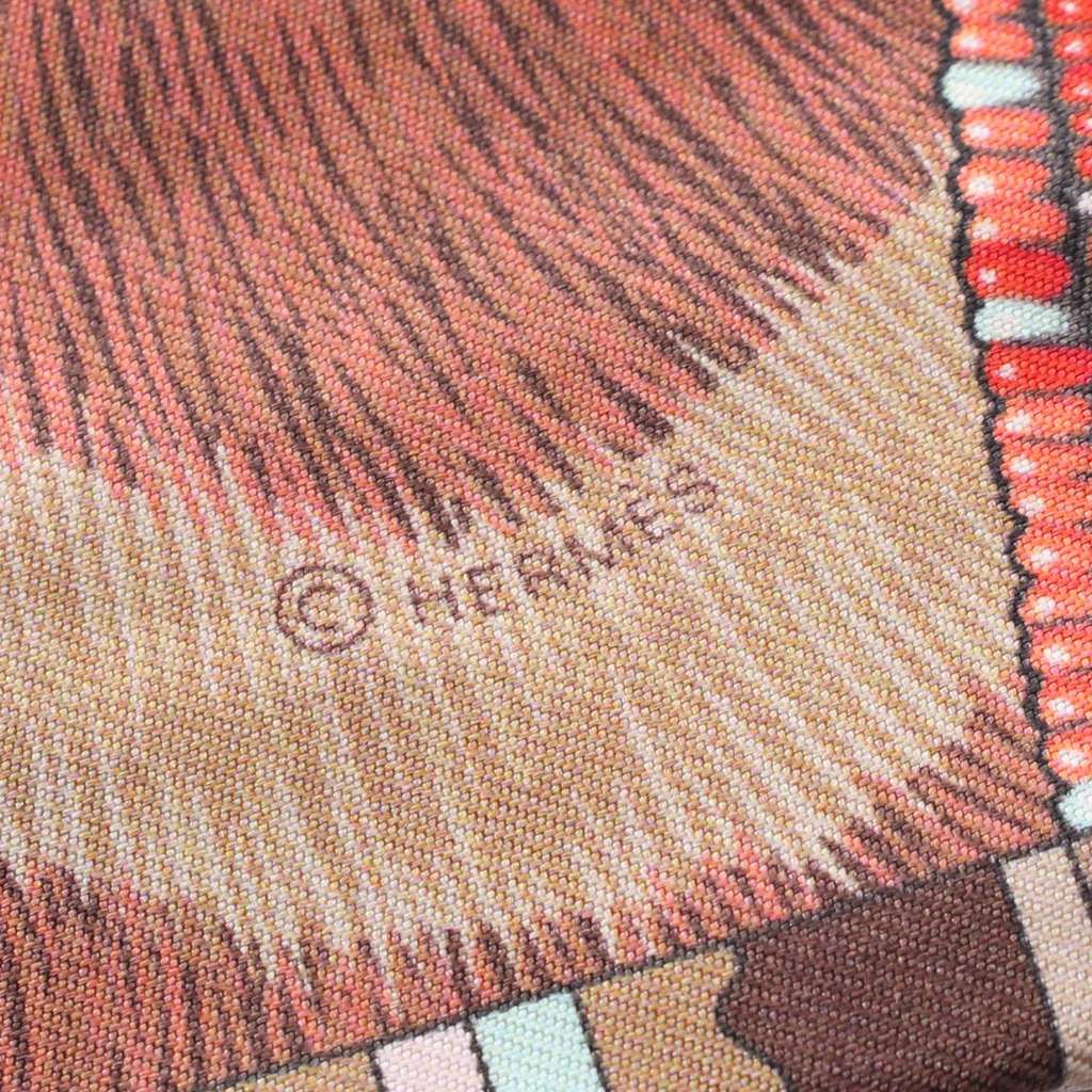Hermès Beaded Pelages et Camouflage Precieux Silk Twilly Scarf - 2