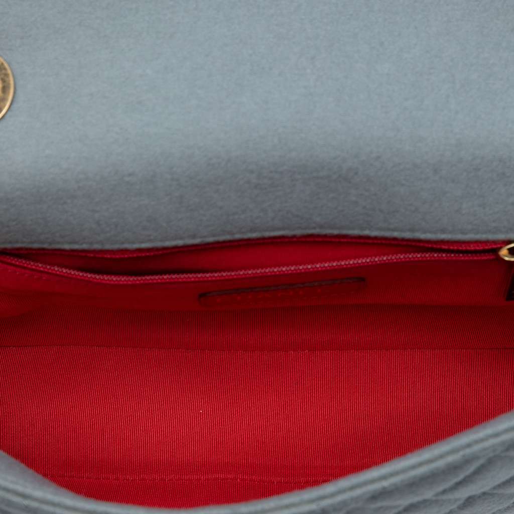 Chanel Paris Salzburg Medium Quilted Felt CC Eyelet Flap - 4