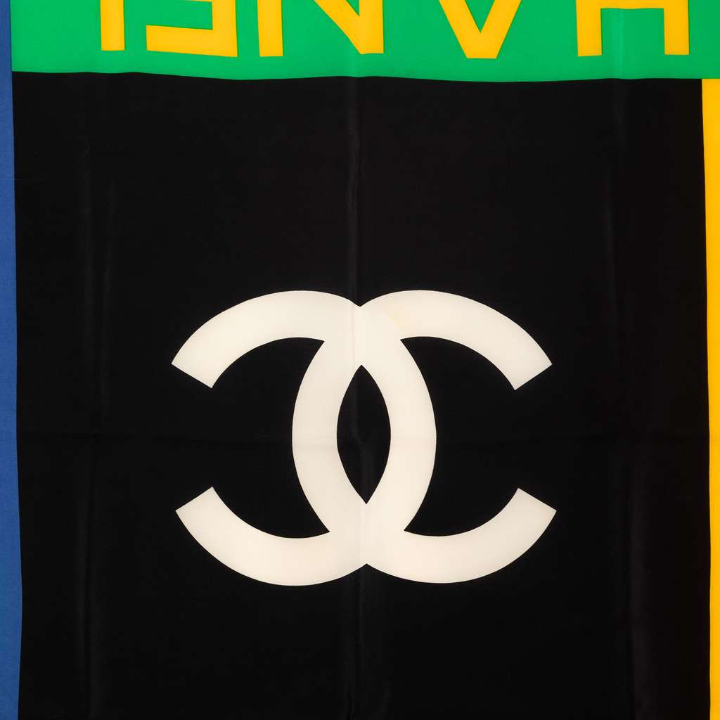 Chanel Logo Printed Silk Scarf - 2
