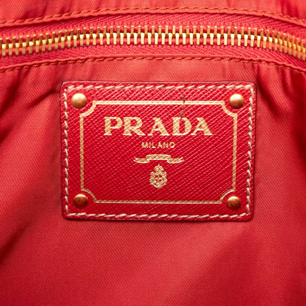 Prada Saffiano Trimmed Tessuto Tote - 5