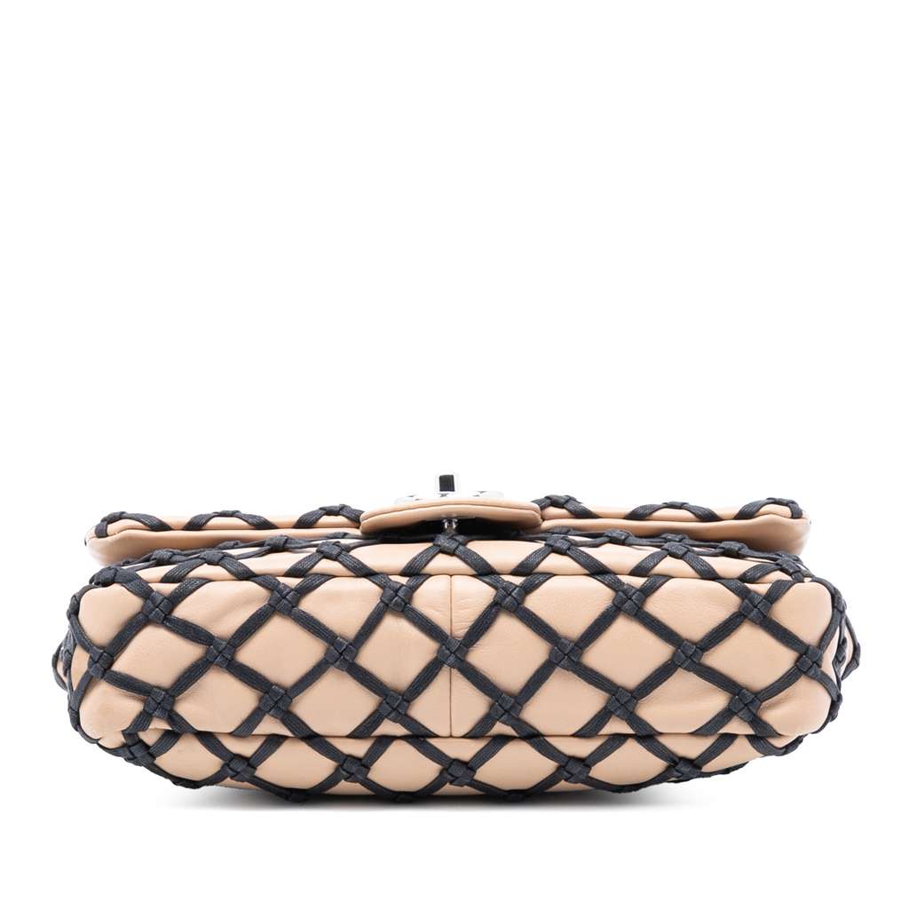 Chanel Small Calfskin Canebiers Net Flap - 3