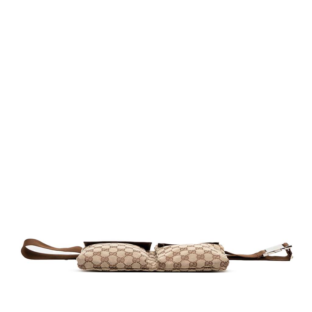 Gucci GG Canvas Double Pocket Belt Bag - 3