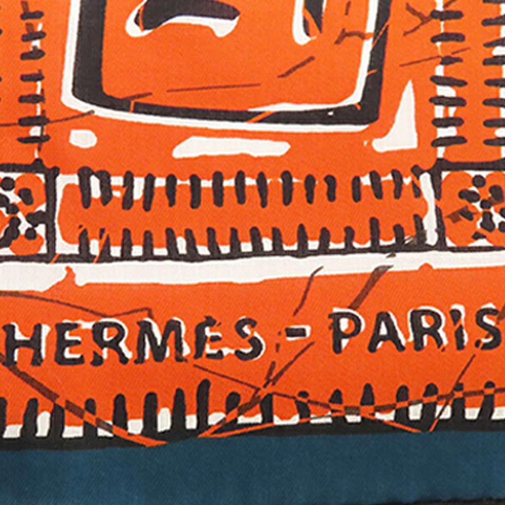 Hermès Le Boubou H Cotton Scarf Carre 65 - 3