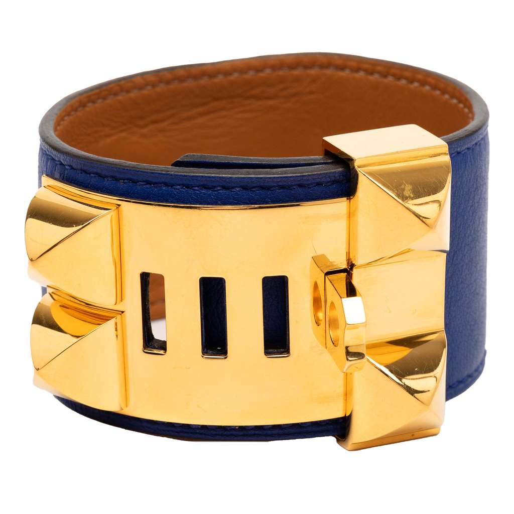 Hermès Swift and Gold Plated Collier de Chien Bracelet - 2