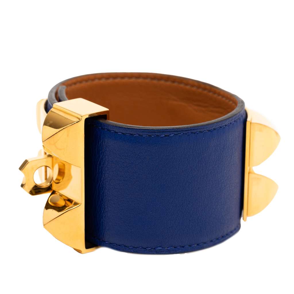 Hermès Swift and Gold Plated Collier de Chien Bracelet - 3