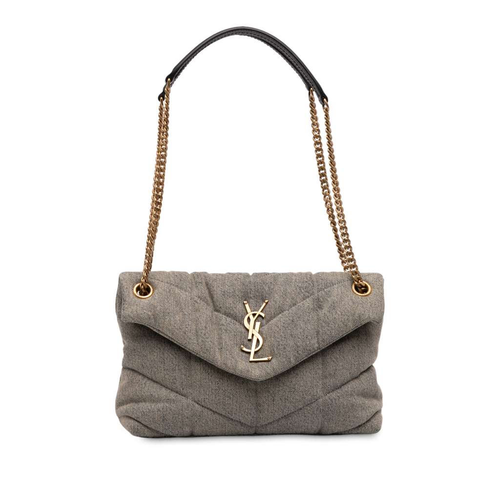 Saint Laurent Small Denim LouLou Puffer