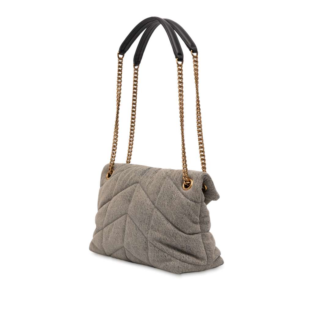 Saint Laurent Small Denim LouLou Puffer - 2