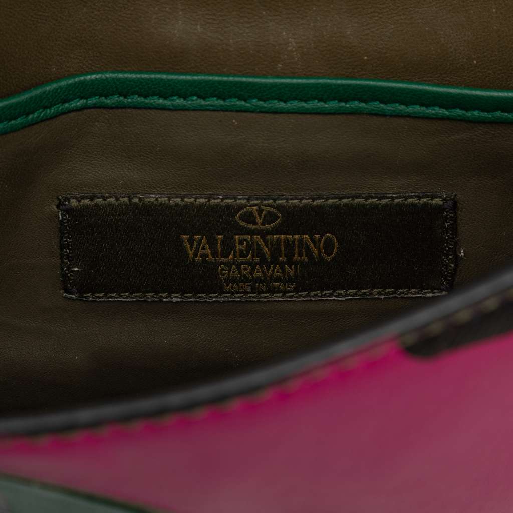 Valentino Mini Nappa and Canvas Camouflage Rockstud Glam Lock Crossbody - 5