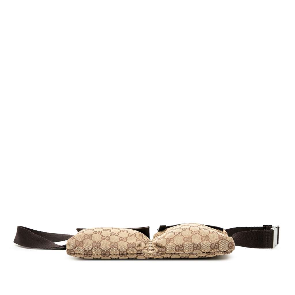 Gucci GG Canvas Double Pocket Belt Bag - 3