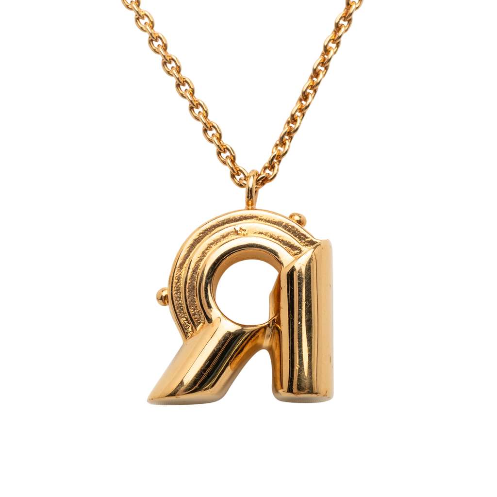 Louis Vuitton Gold Plated LV and Me Letter R Pendant Necklace - 3