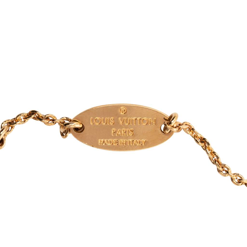 Louis Vuitton Gold Plated LV and Me Letter R Pendant Necklace - 4