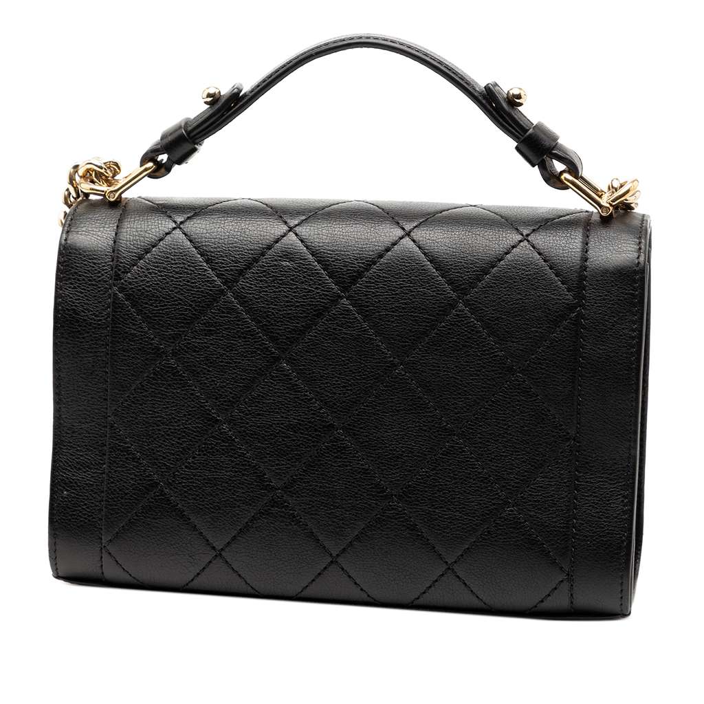 Chanel Small Quilted Grained Calfskin Label Click Flap - 2
