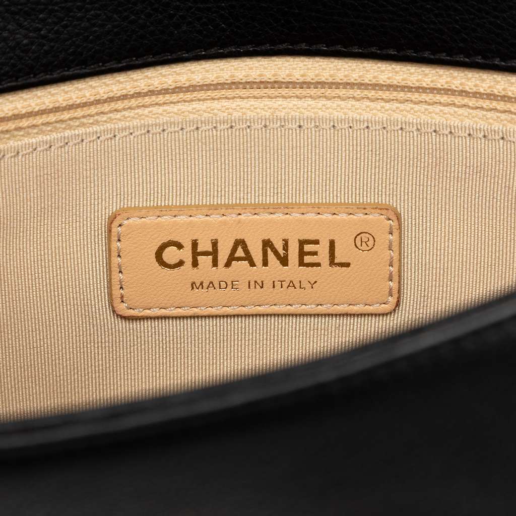 Chanel Small Quilted Grained Calfskin Label Click Flap - 5
