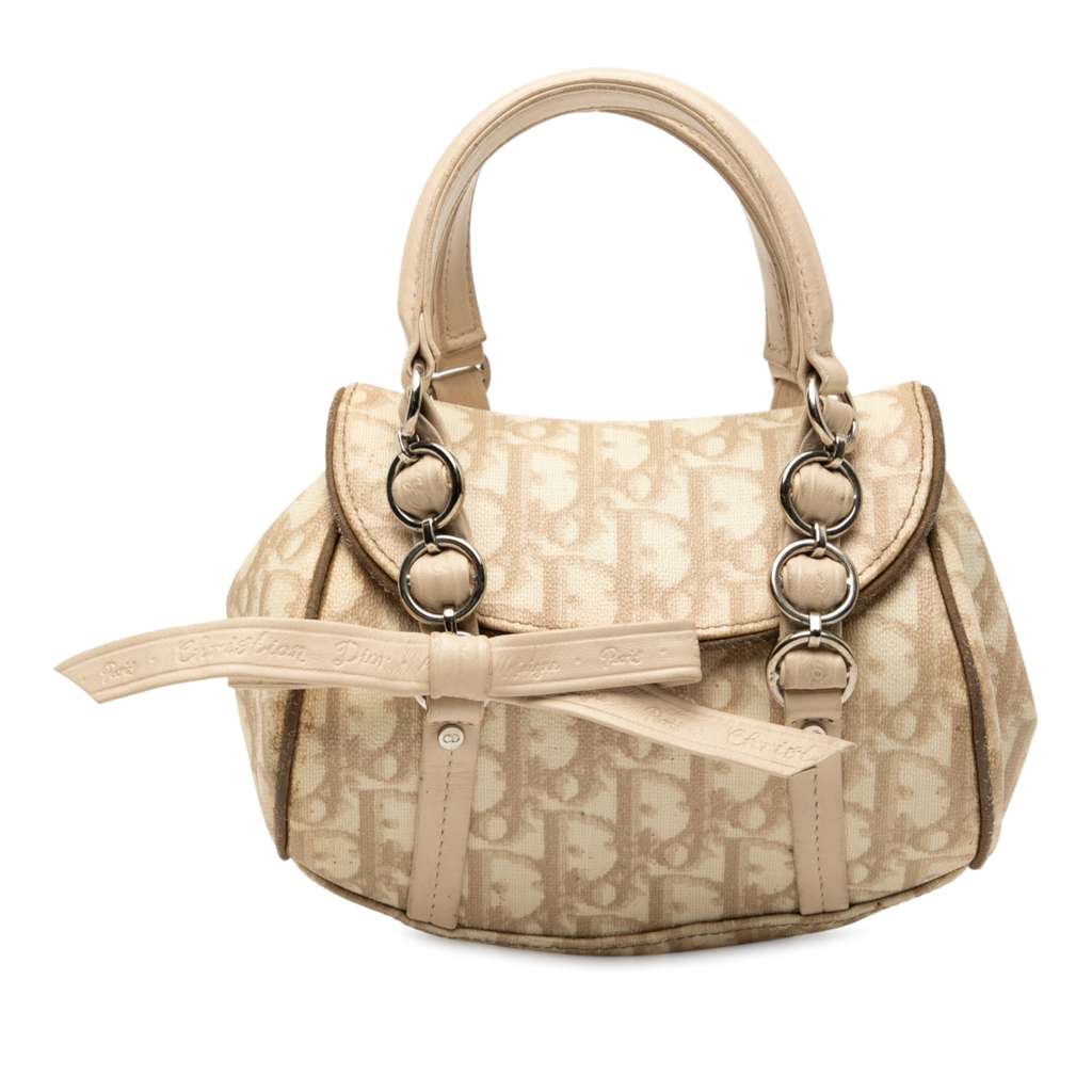 Dior Mini Diorissimo Trotter Coated Canvas Romantique Handbag
