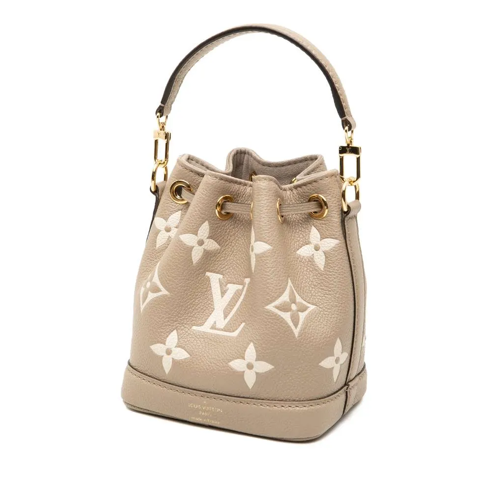 Louis Vuitton Bicolor Monogram Empreinte Nano Noe Brown Leather Very good - Back View