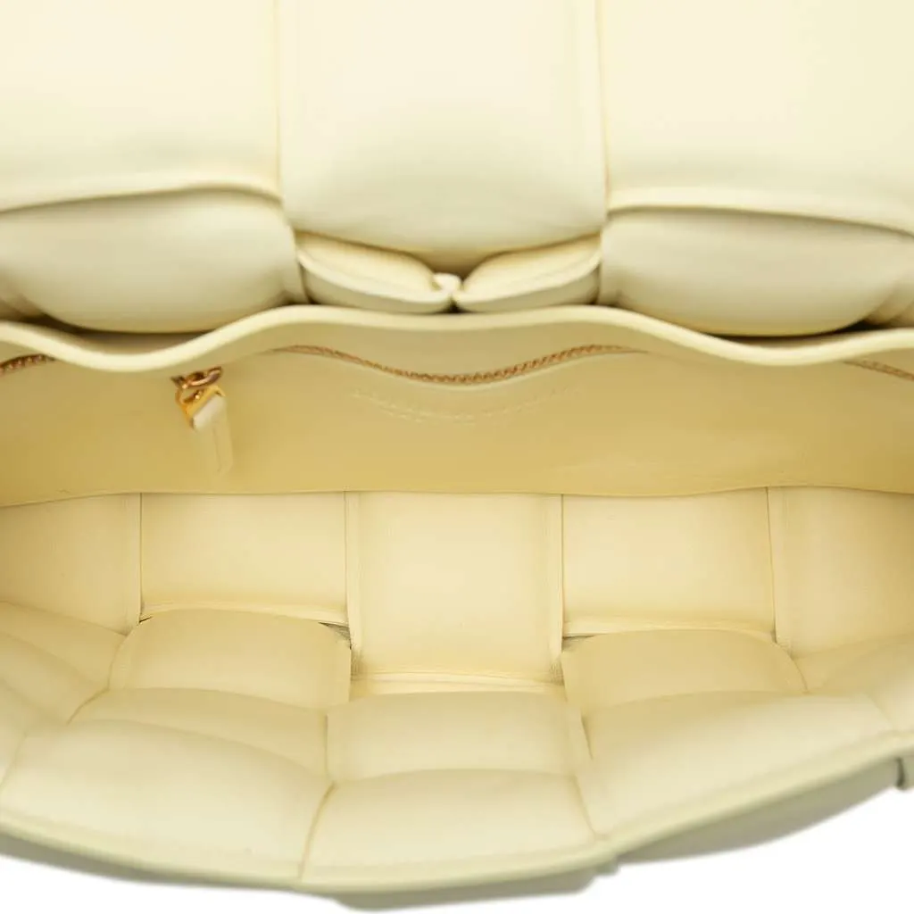 Bottega Veneta Nappa Intrecciato Padded Cassette Crossbody Yellow Leather Very good - Model View