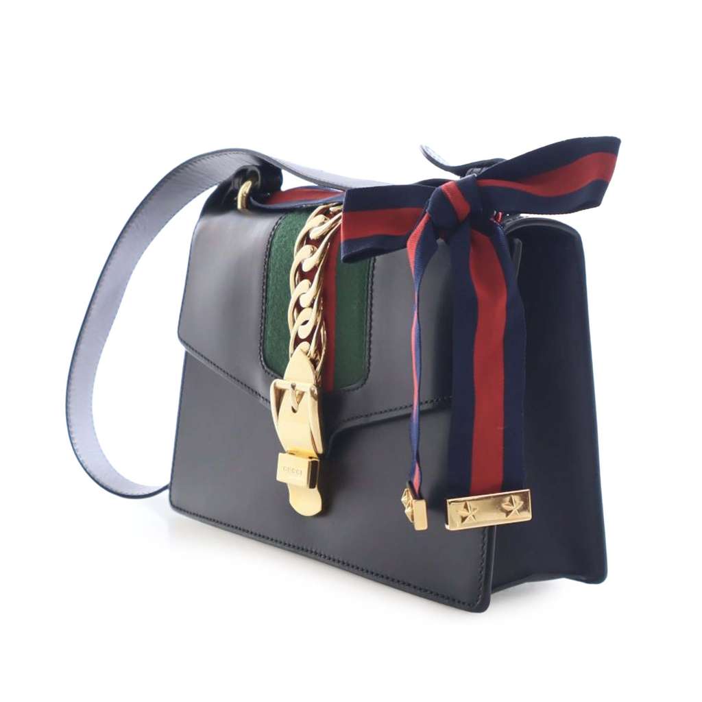 Gucci Small Leather Sylvie Web Satchel - 3