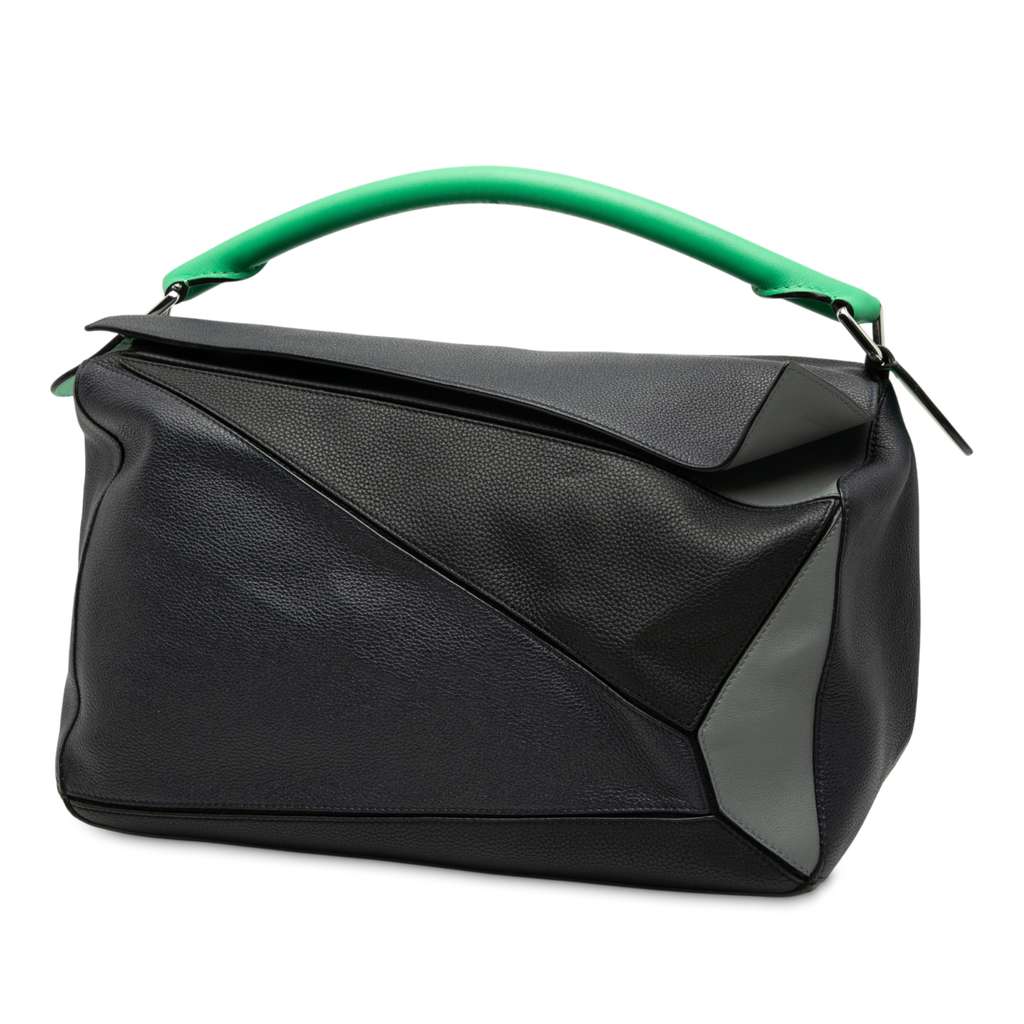 Loewe Large Multicolor Calfskin Puzzle Satchel - 2