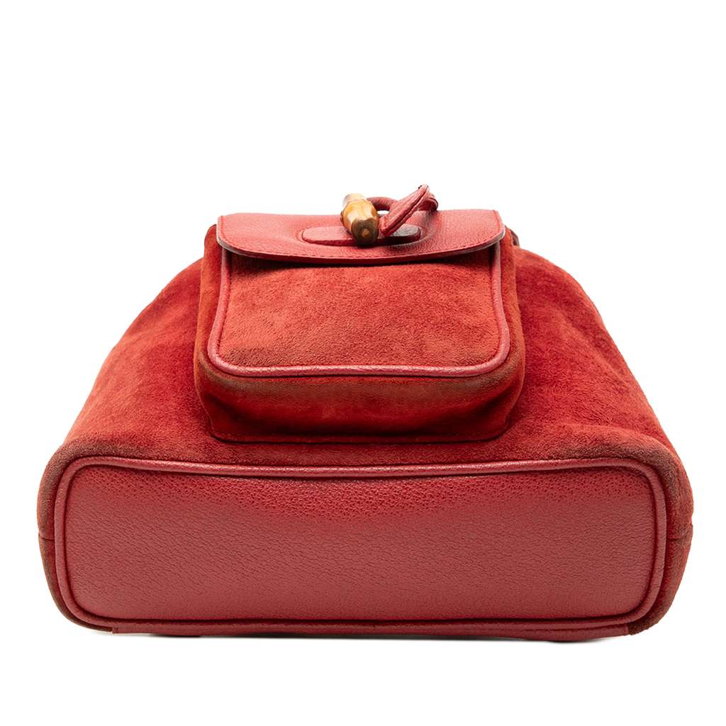 Gucci Suede Bamboo Backpack - 3