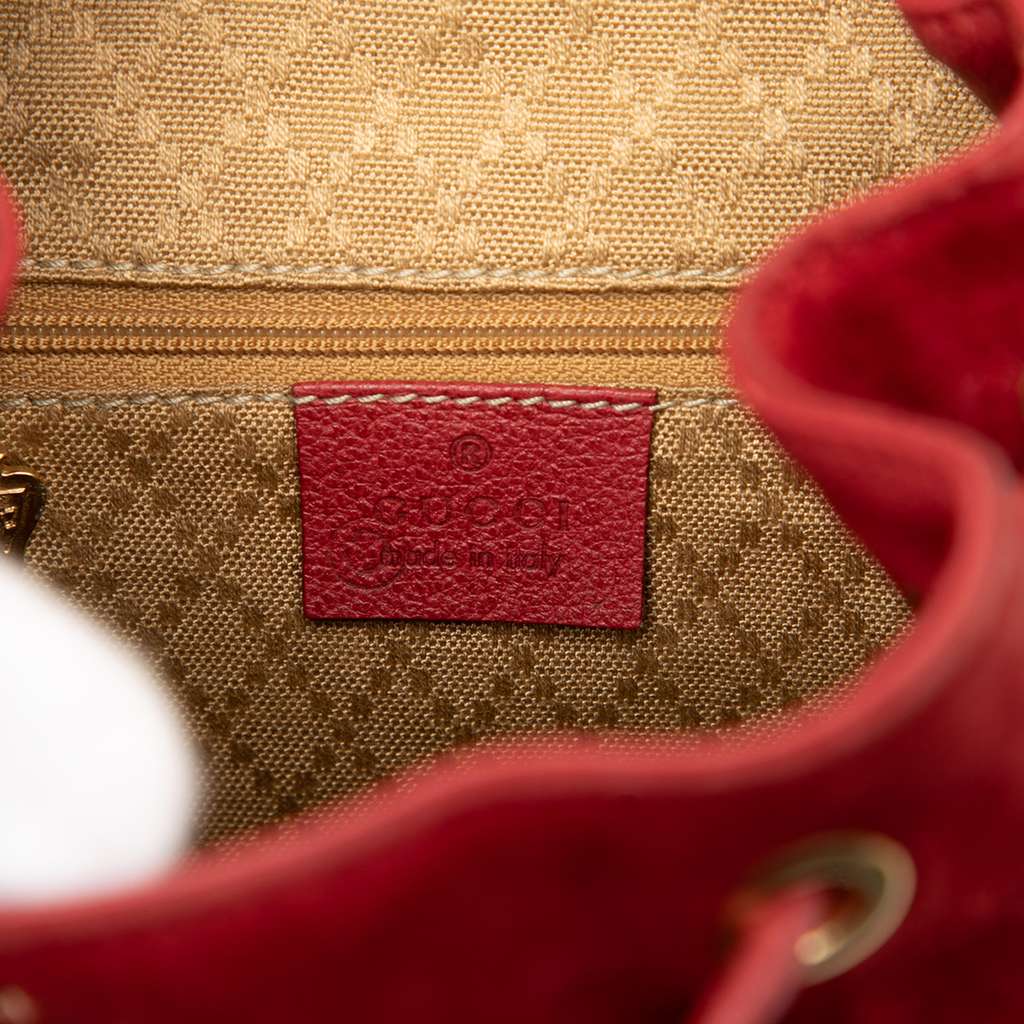 Gucci Suede Bamboo Backpack - 5