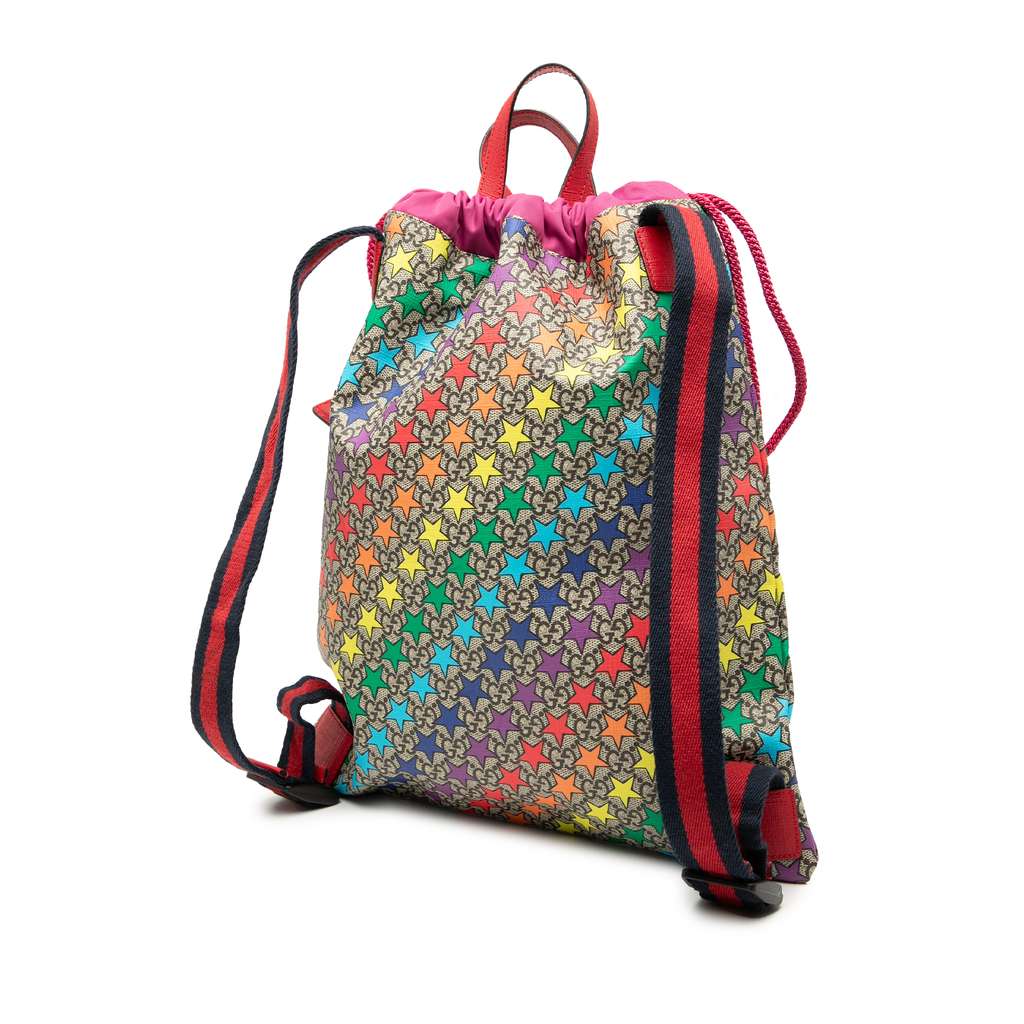 Gucci GG Supreme Web Star Print Childrens Backpack - 2