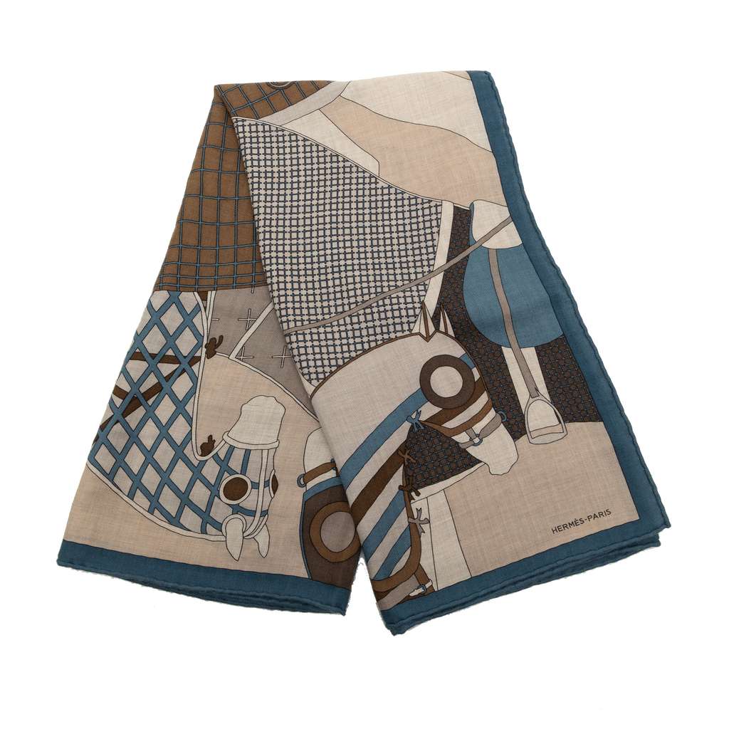 Hermès Pour Sortir Cashmere Silk Scarf