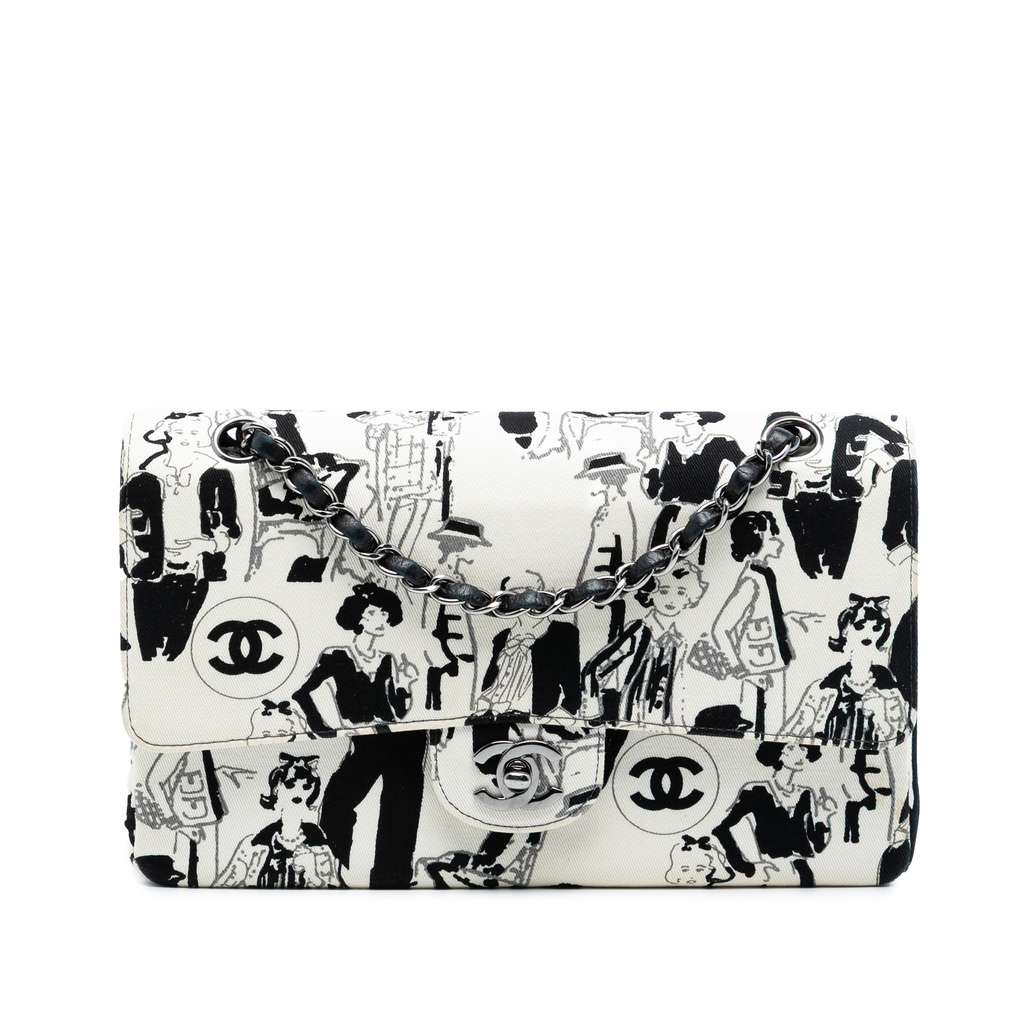 Chanel Medium Classic Canvas Coco Mademoiselle Double Flap