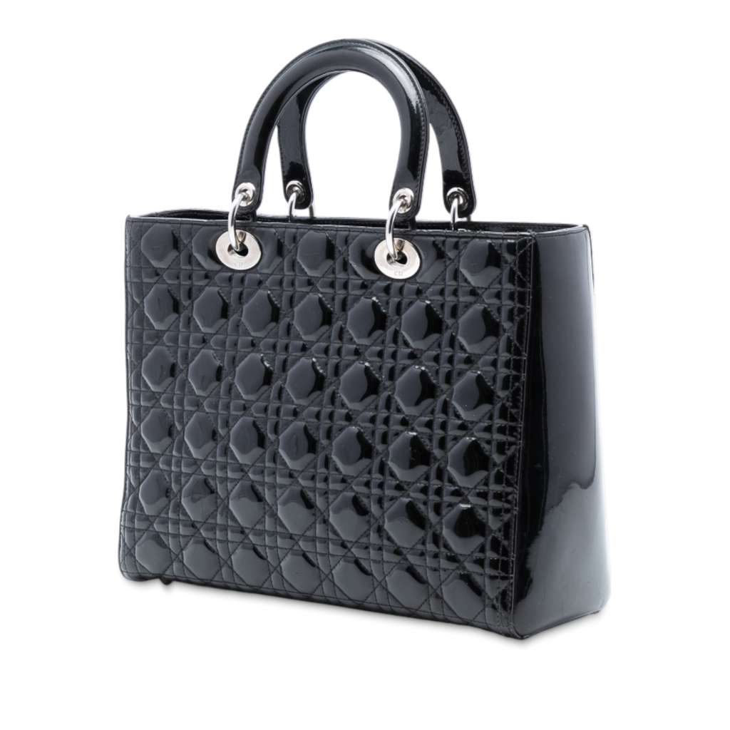 Dior Large Patent Cannage Lady Dior - 2