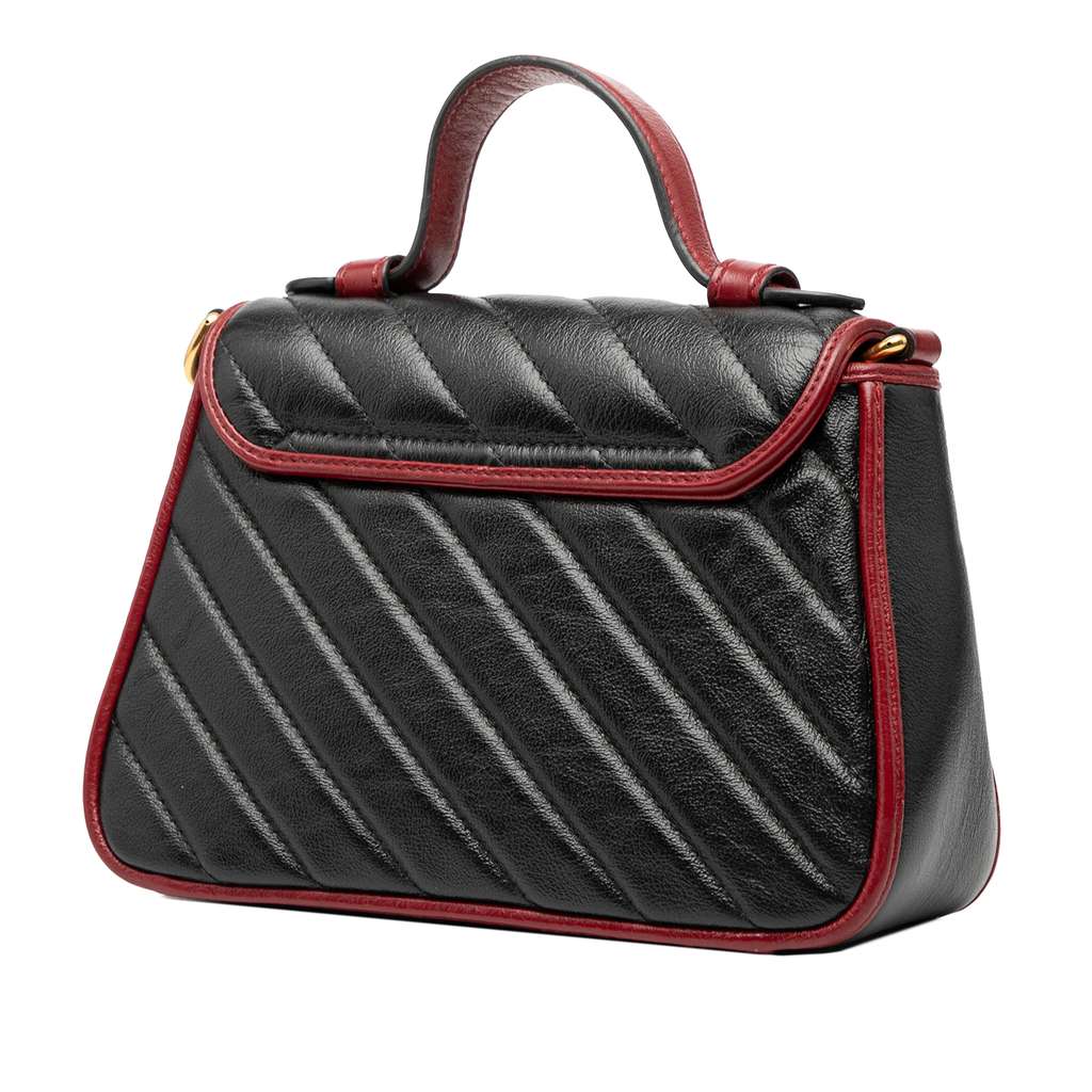 Gucci GG Marmont Matelasse Leather Torchon Top Handle Bag - 2