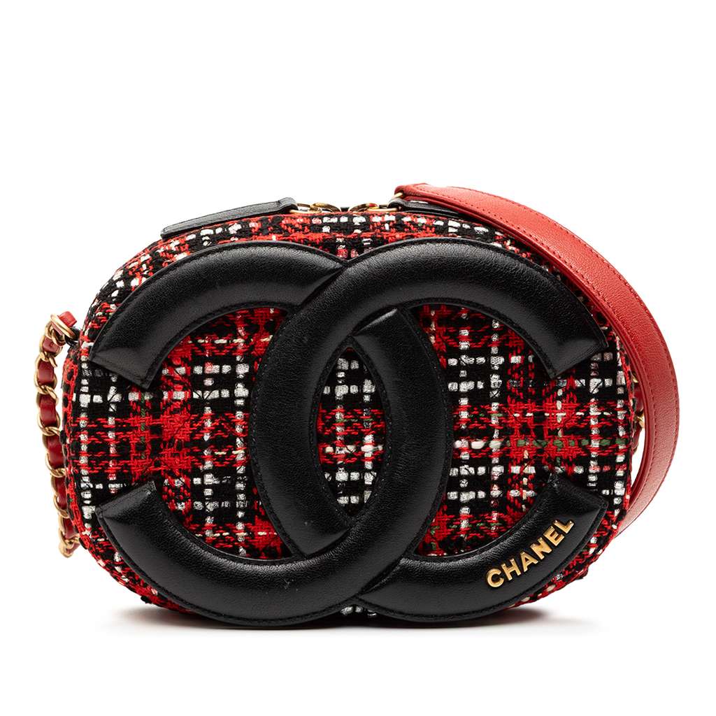 Chanel Tweed and Lambskin Coco Midnight Camera Bag