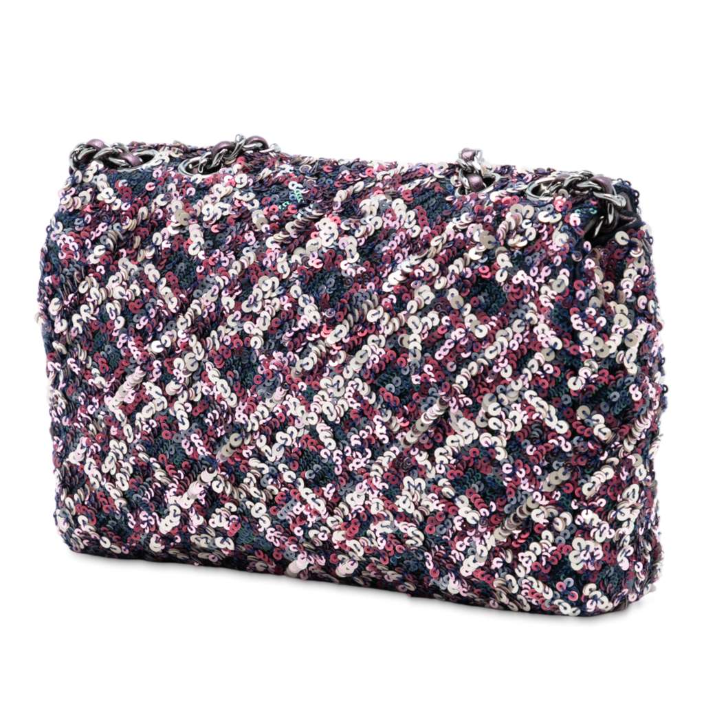 Chanel CC Quilted Lambskin Sequin Single Flap - 2