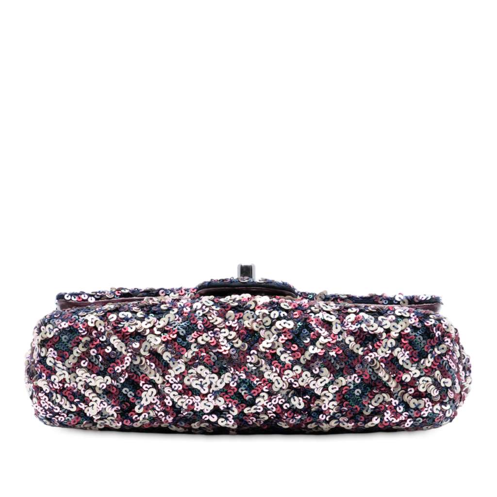 Chanel CC Quilted Lambskin Sequin Single Flap - 3