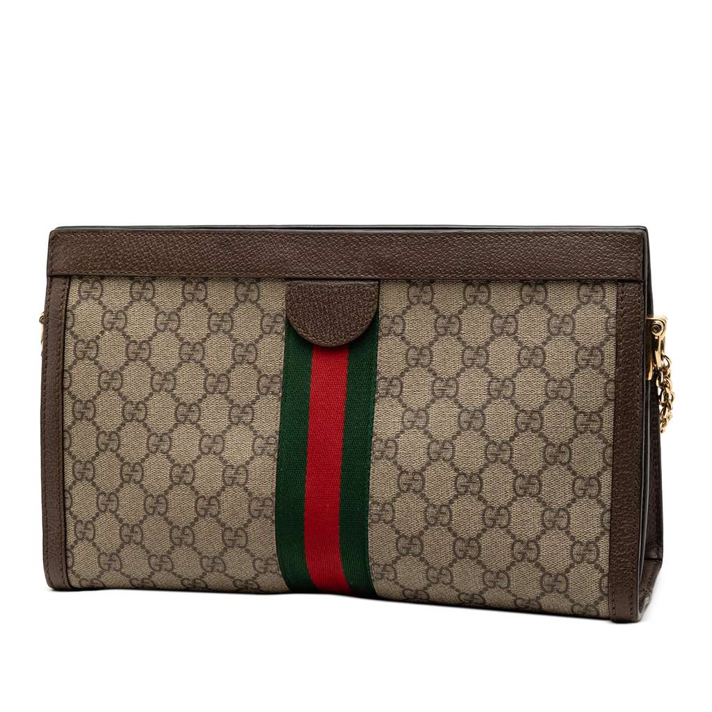 Gucci Medium GG Supreme Web Ophidia Chain Shoulder Bag - 2