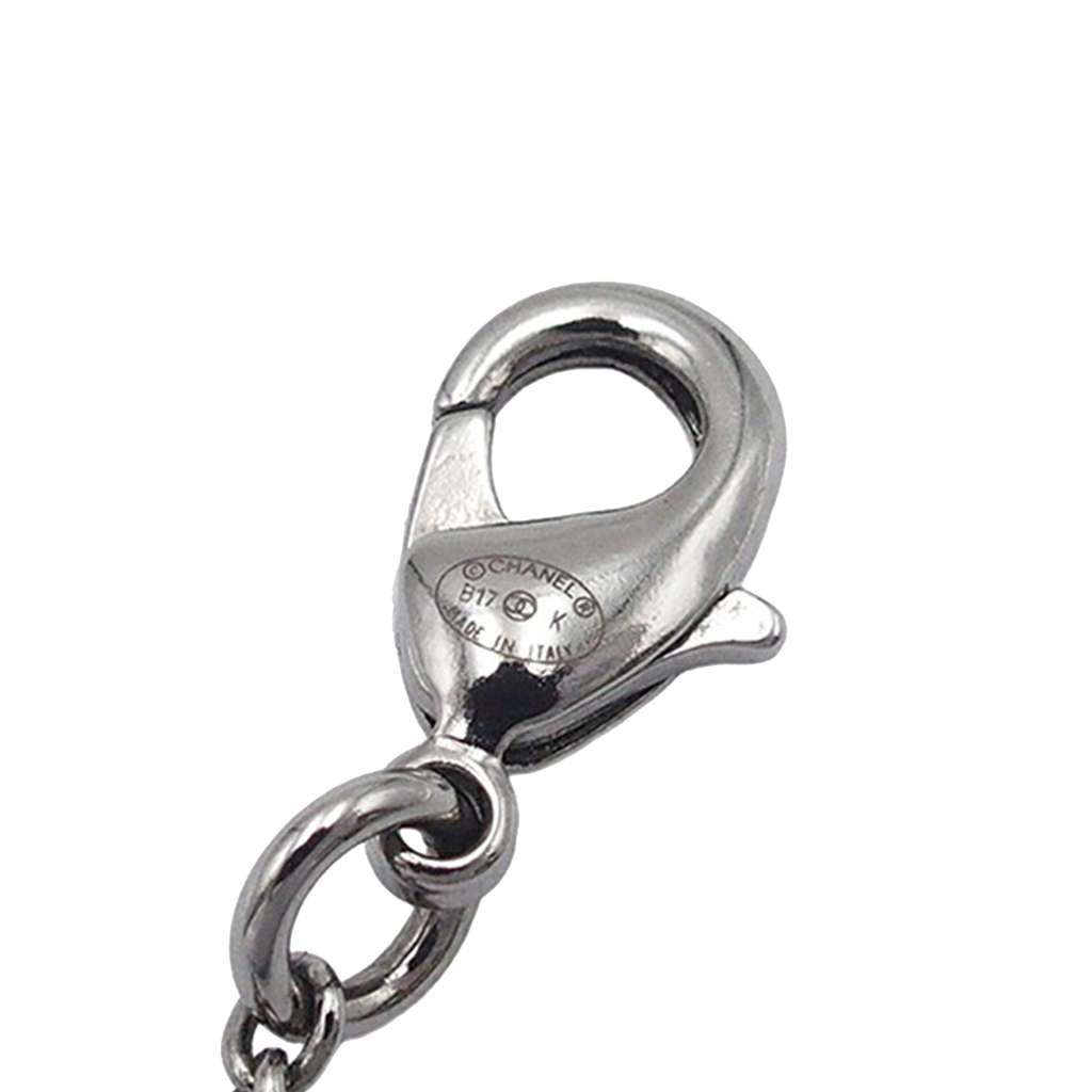 Chanel CC Silver Plated Star Crystal Pendant Necklace - 4