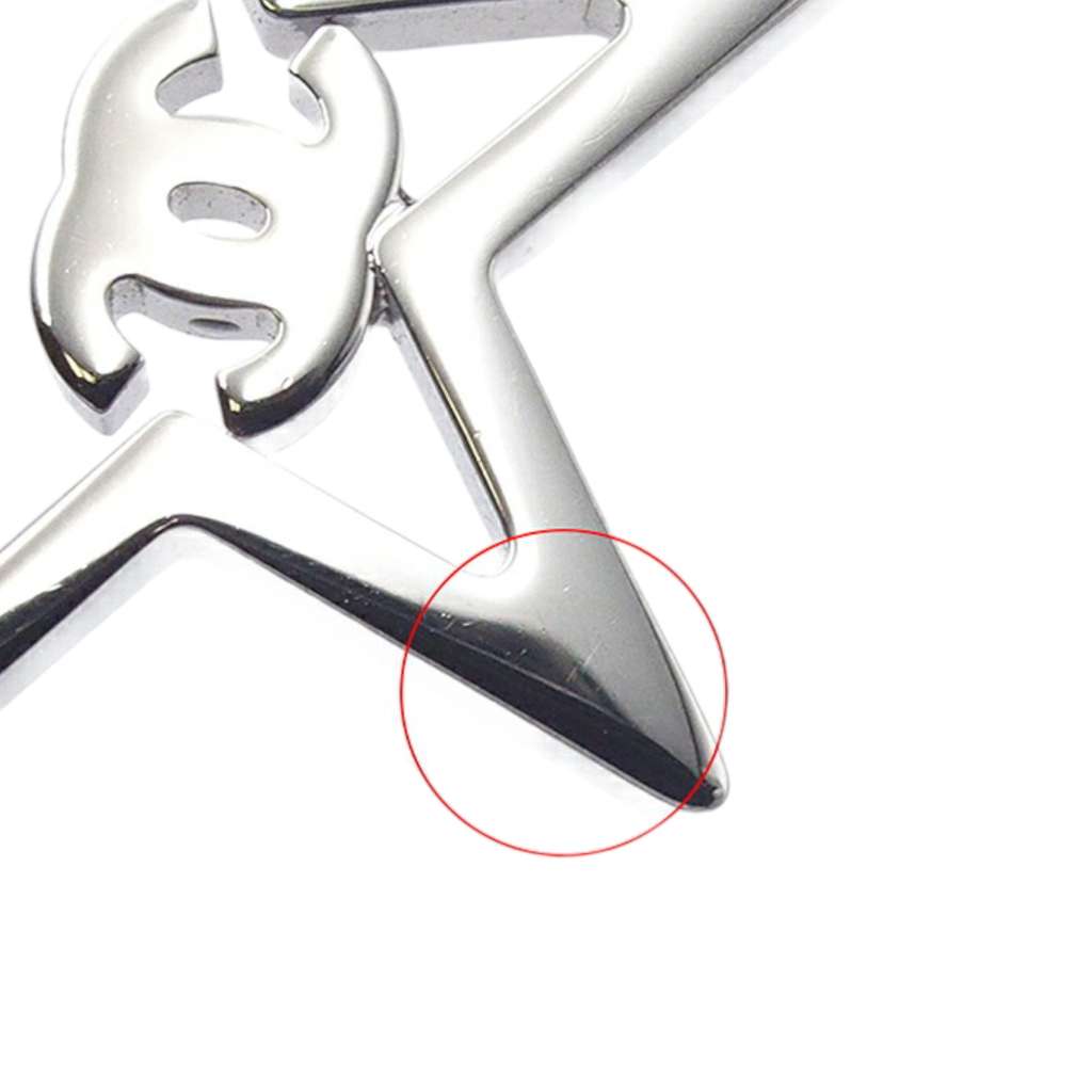 Chanel CC Silver Plated Star Crystal Pendant Necklace - 5