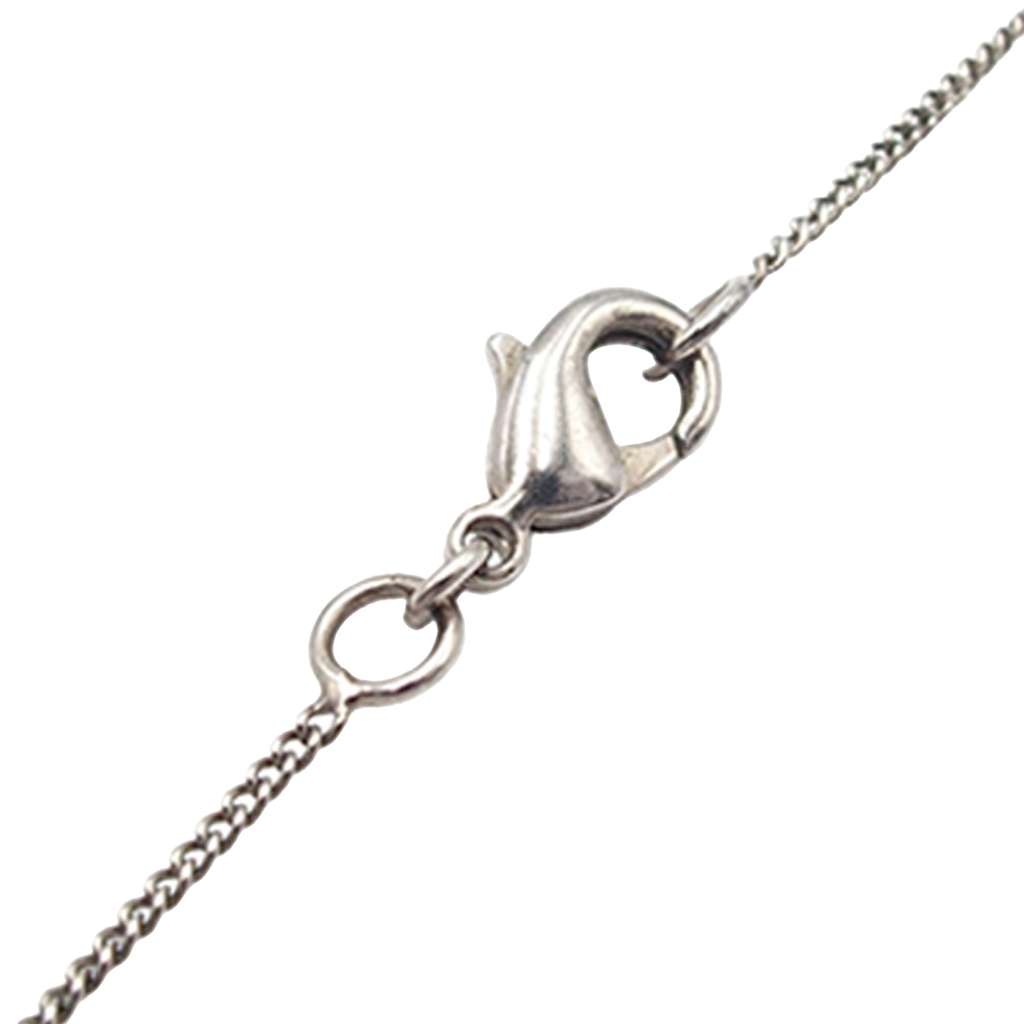 Chanel Silver Plated Rhinestone CC Pendant Necklace - 5