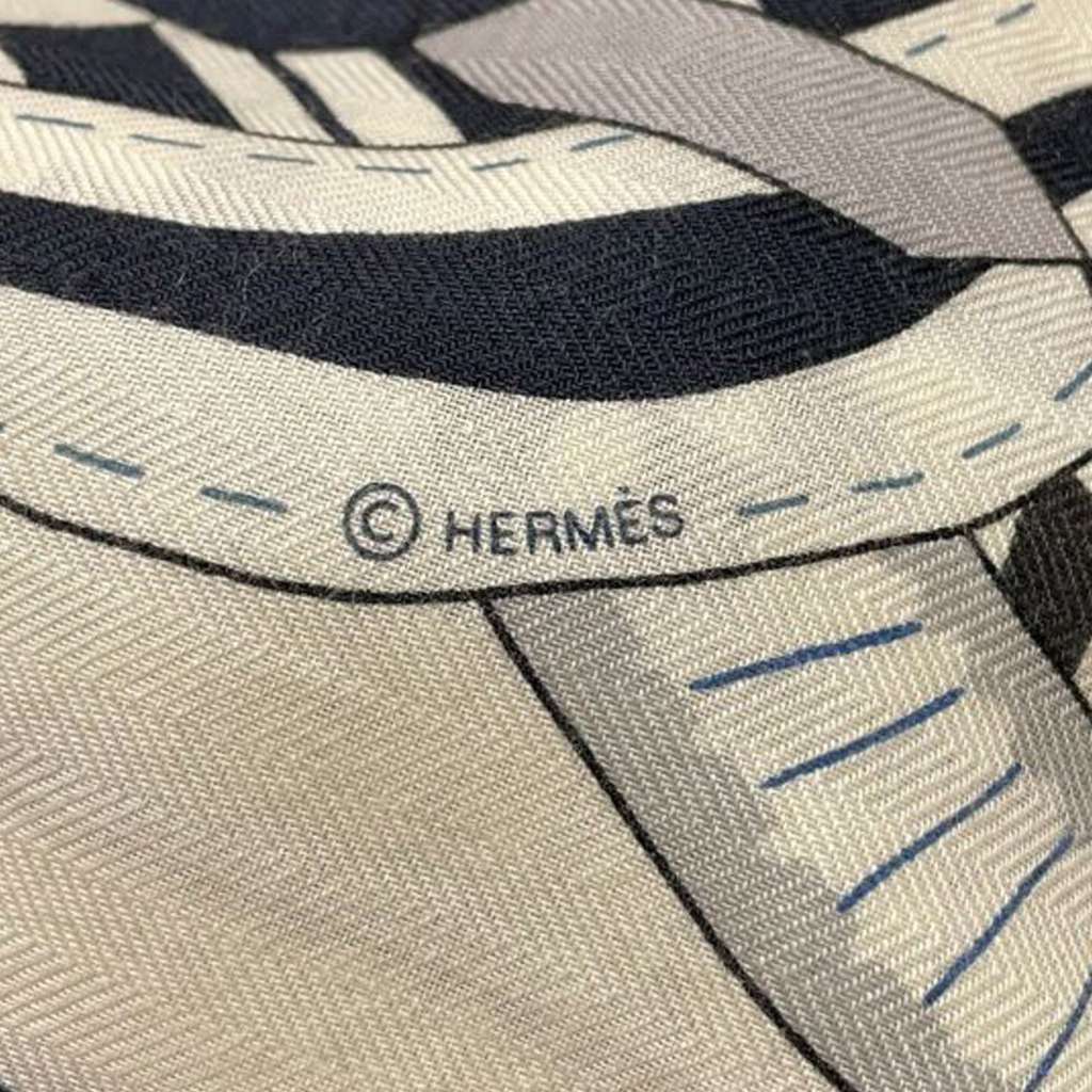 Hermès La Selle Imaginaire Cashmere Silk Shawl 140 - 2