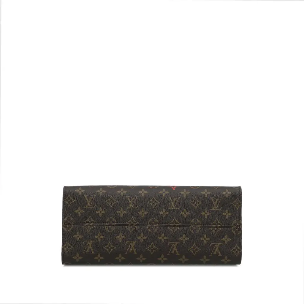 Louis Vuitton Limited Edition Monogram Fall In Love OntheGo Tote MM Brown Canvas Very good - Box View