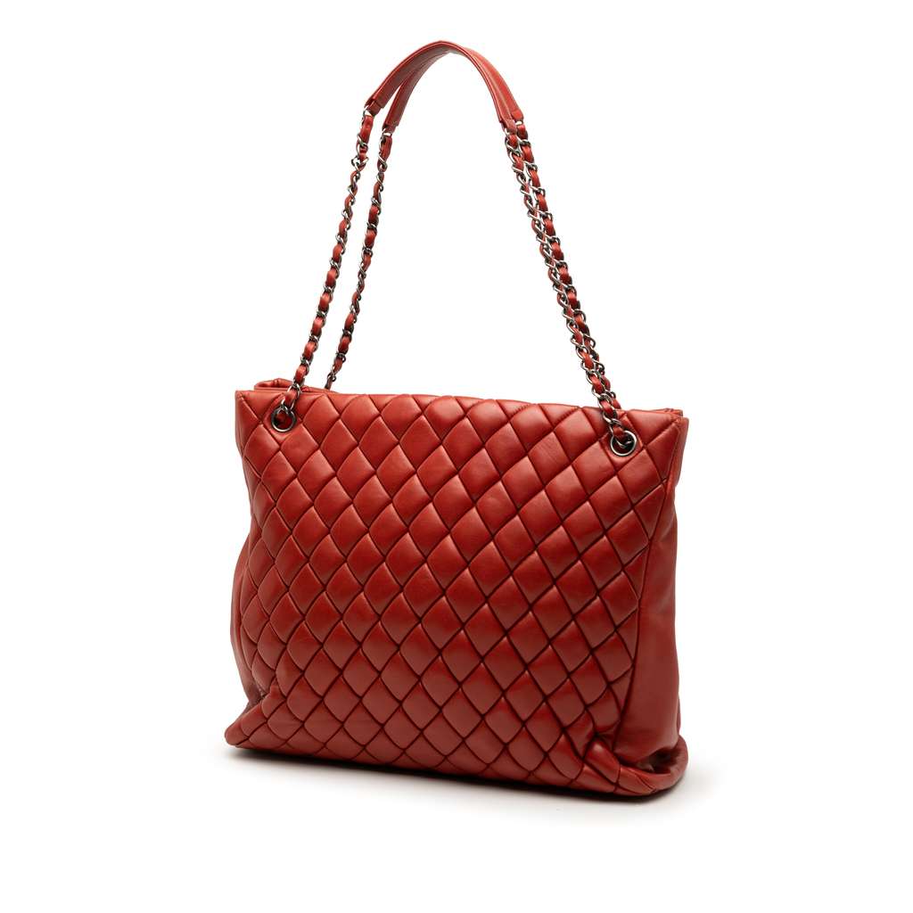 Chanel Small Quilted Iridescent Calfskin New Bubble Tote - 2