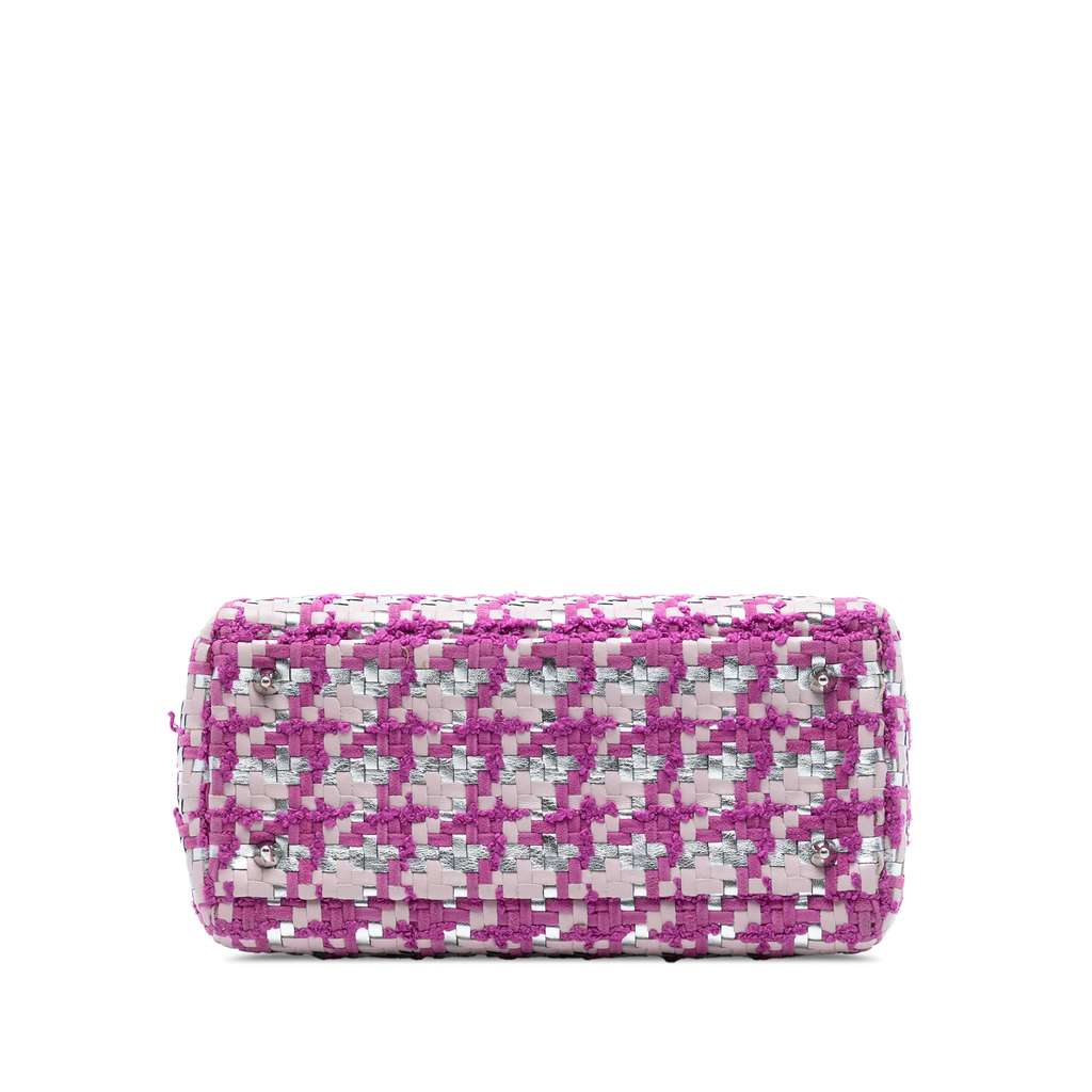 Dior Medium Lambskin And Tweed Lady Dior - 3