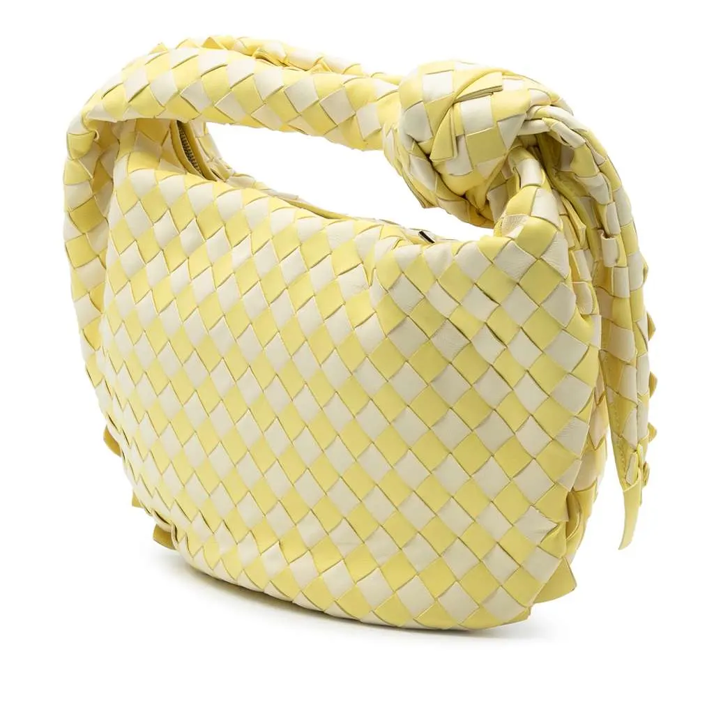 Bottega Veneta Teen Bicolor Nappa Intrecciato Dragon Jodie Yellow Leather Very good - Back View