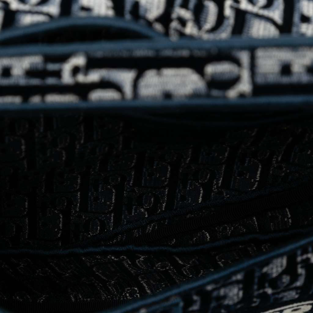 Dior Oblique Embroidered Velvet Saddle Bag - 4